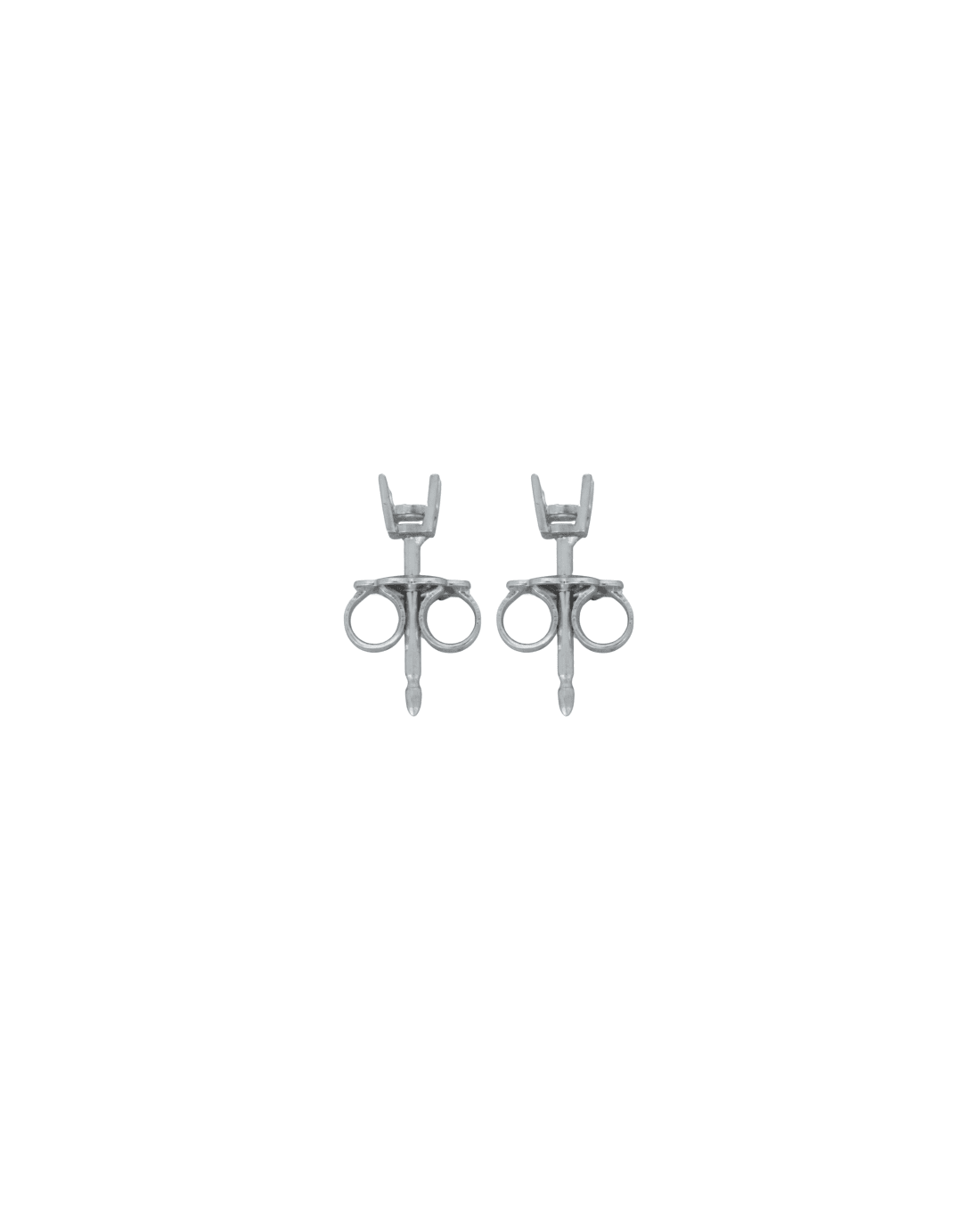 18CT W/G TRAD EAR MOUNT 25pt